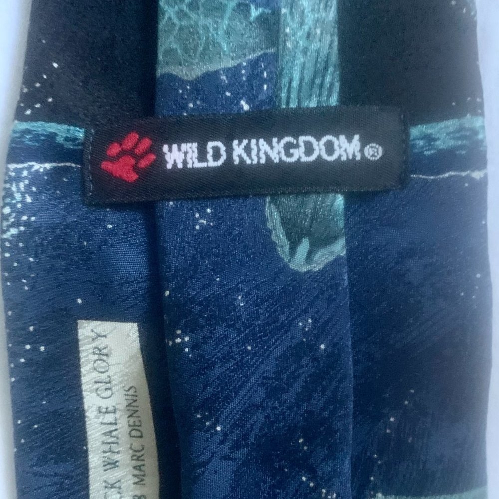 Vintage Wild Kingdom 100% Silk “Humpback Whale Glory” Tie 1998 MARC DENNIS - Picture 5 of 7
